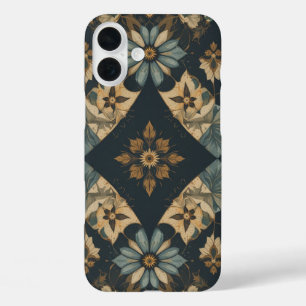 iPhone 16 Plus funda de diseño de cuadrícula,