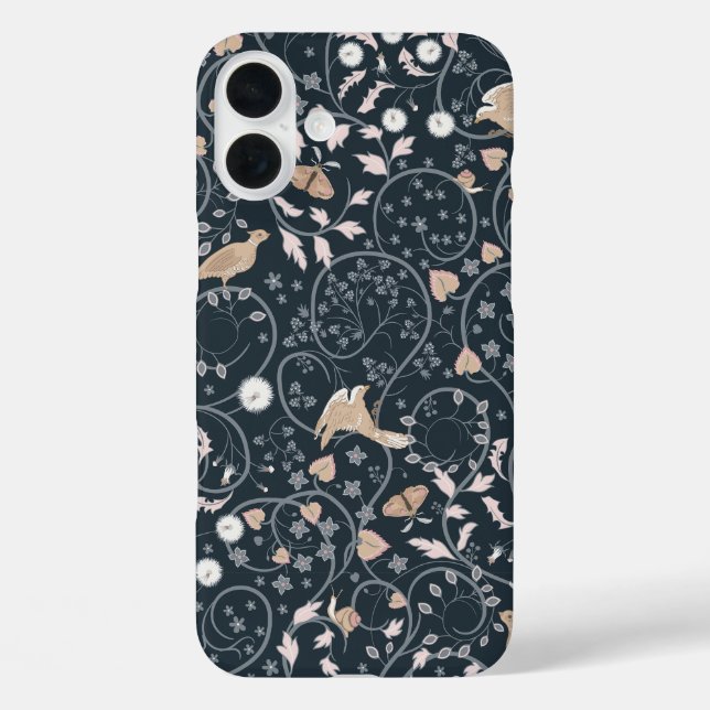 iPhone 16 Plus Funda de teléfono azul profundo de seto ocupado (Reverso )