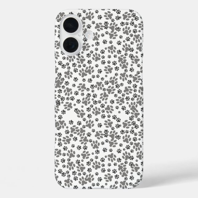 iPhone 16 Plus Funda de teléfono con huella de pata (Reverso )