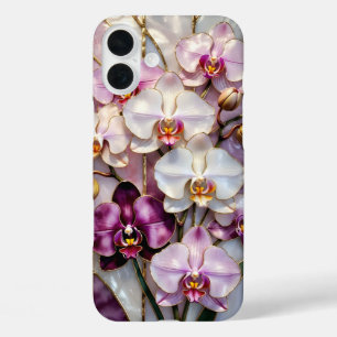 iPhone 16 Plus Funda de teléfono con ramo de orquídeas Floral mor