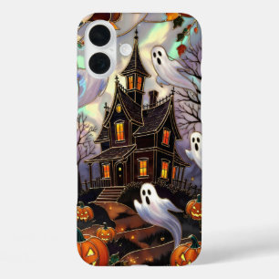 iPhone 16 Plus Funda de teléfono de Halloween adorable Casa embru