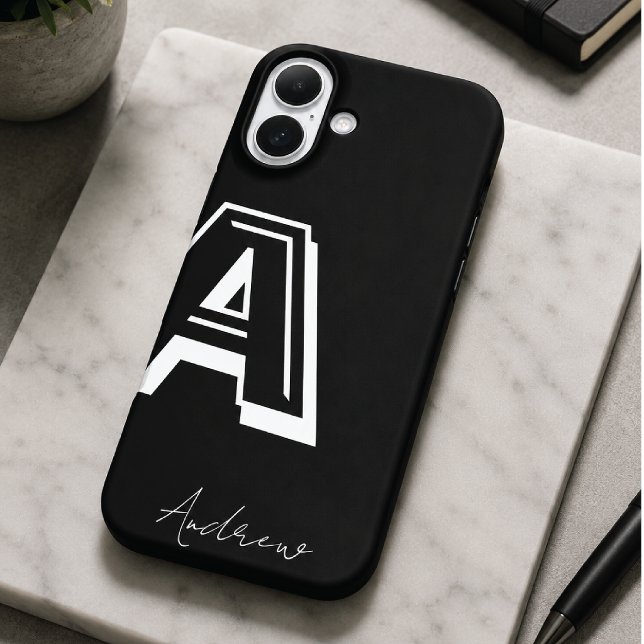 iPhone 16 Plus Funda de teléfono negra - nom personalizado (Subido por el creador)