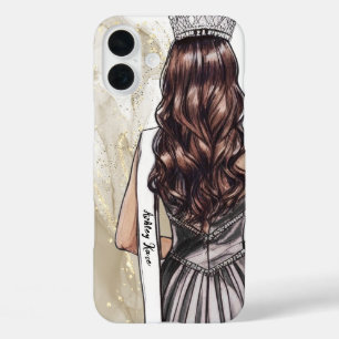 iPhone 16 Plus Funda de teléfono para concurso Reina del concurso
