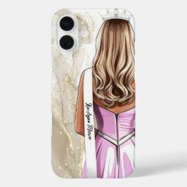 iPhone 16 Plus Funda de teléfono para concurso Reina del concurso