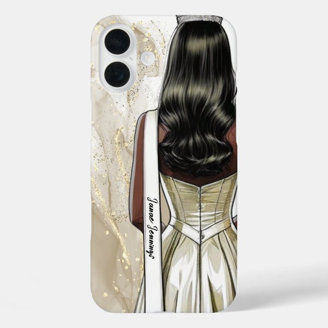 iPhone 16 Plus Funda de teléfono para concurso Reina del concurso (Reverso )