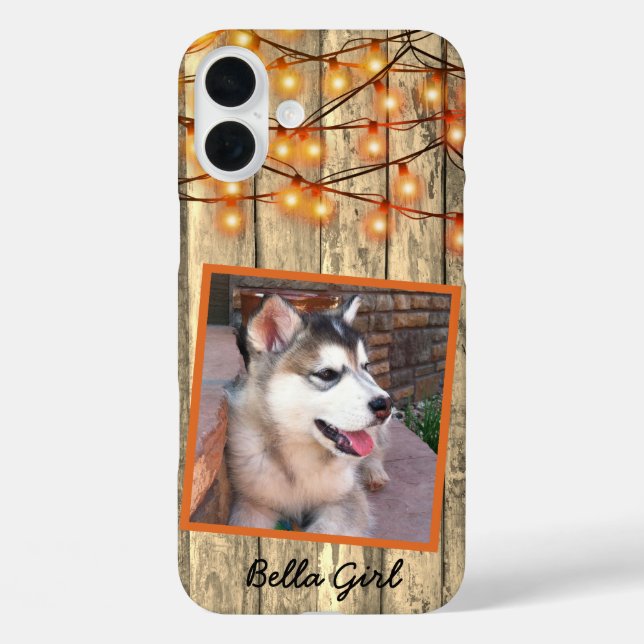iPhone 16 Plus Funda de teléfono personalizada cuadrada rústica c (Reverso )