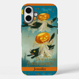 iPhone 16 Plus Funda de teléfono personalizada de gatos vintage d