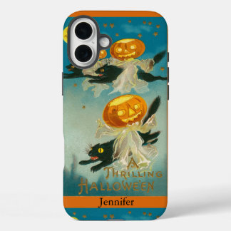 iPhone 16 Plus Funda de teléfono personalizada de gatos vintage d