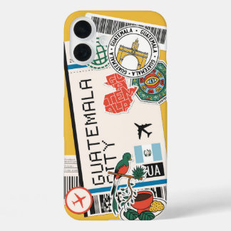 iPhone 16 Plus Funda para teléfono con sello de viaje de Guatemal