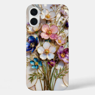 iPhone 16 Plus Funda para Teléfono de Ramo de Flores Silvestres F