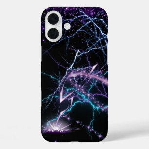 iPhone 16 Plus Funda para teléfono Electric Purple Lightning Stor