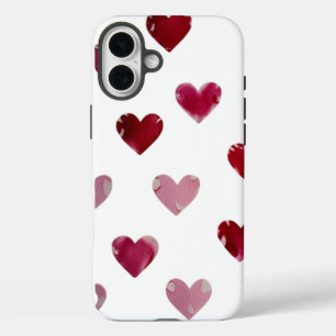 iPhone 16 Plus Iconos cardíacos mínimos - Funda artístico moderno