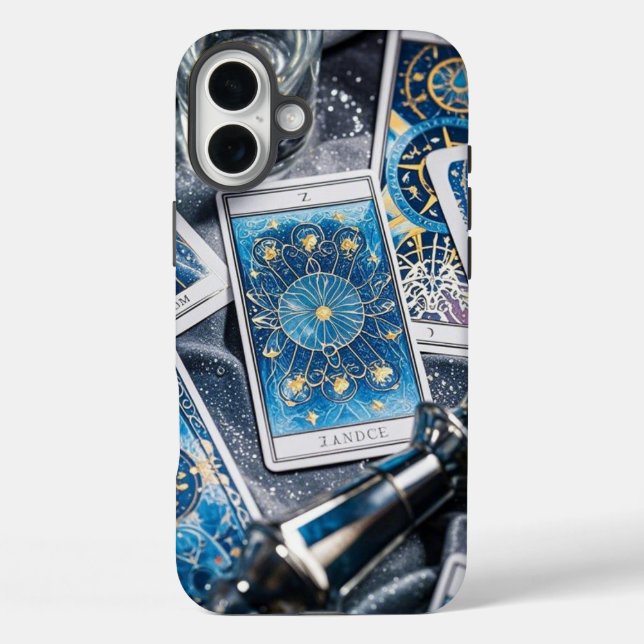 iPhone 16 Plus Magia monocroma: Funda blanco y negro brillante (Reverso )