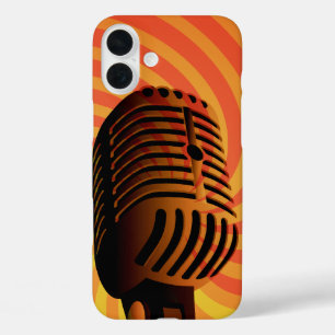 iPhone 16 Plus Personalizado de micrófono retro Motorola funda