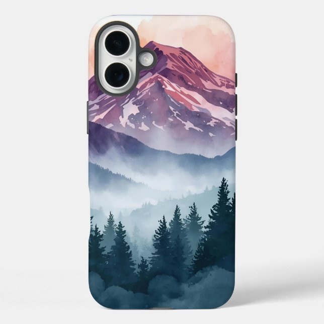iPhone 16 Plus Serene Funda de Paisaje - Montañas acuáticas (Reverso )
