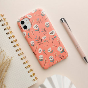 iPhone 16 Pro Amapolas Blancas en Funda Roja Intensa