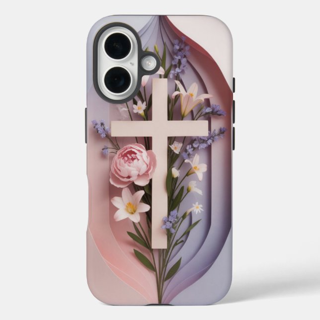 iPhone 16 Pro Funda con diseño Christian Cross Ai (Reverso )