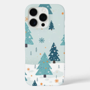 iPhone 16 Pro funda de patrón de árbol de invierno