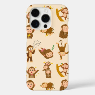 iPhone 16 Pro Funda de teléfono con patrón de mono lindo – Mono 