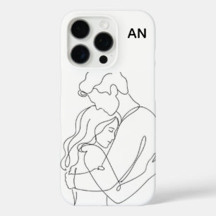 iPhone 16 Pro Funda de teléfono para pareja personalizada minima