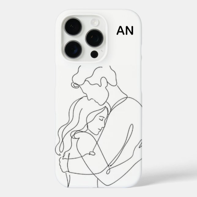iPhone 16 Pro Funda de teléfono para pareja personalizada minima (Reverso )