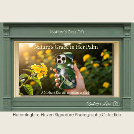 iPhone 16 Pro Funda para teléfono de colibrí garganta rubí para 