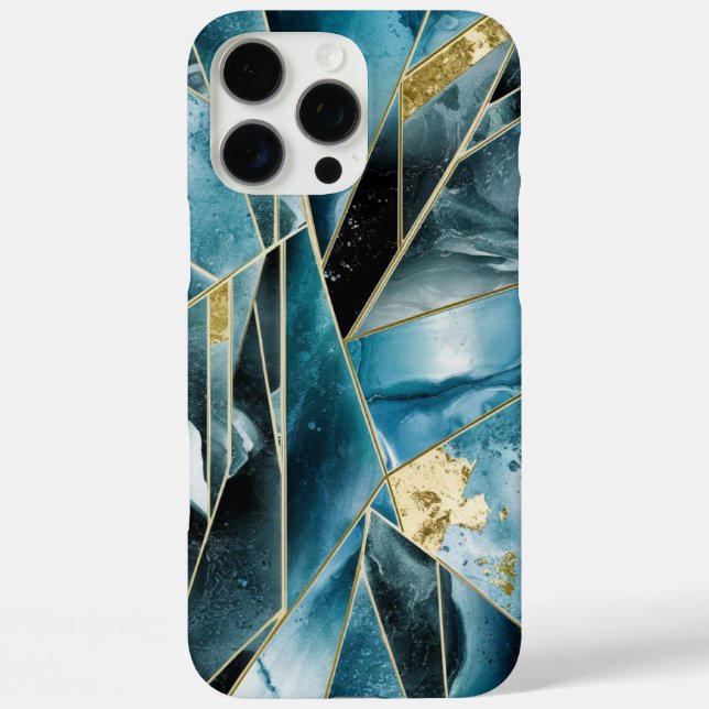 iPhone 16 Pro Max Copper elegante | Opulento femenino Funda de oro V (Reverso )
