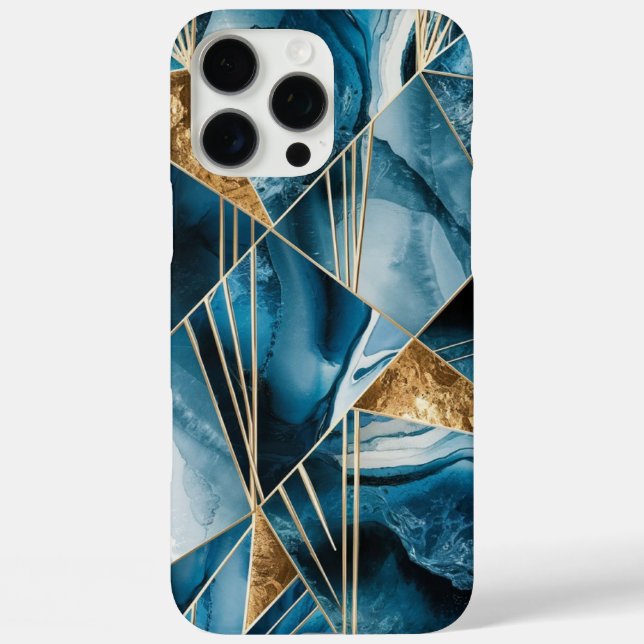iPhone 16 Pro Max Copper elegante | Opulento femenino Funda de oro V (Reverso )