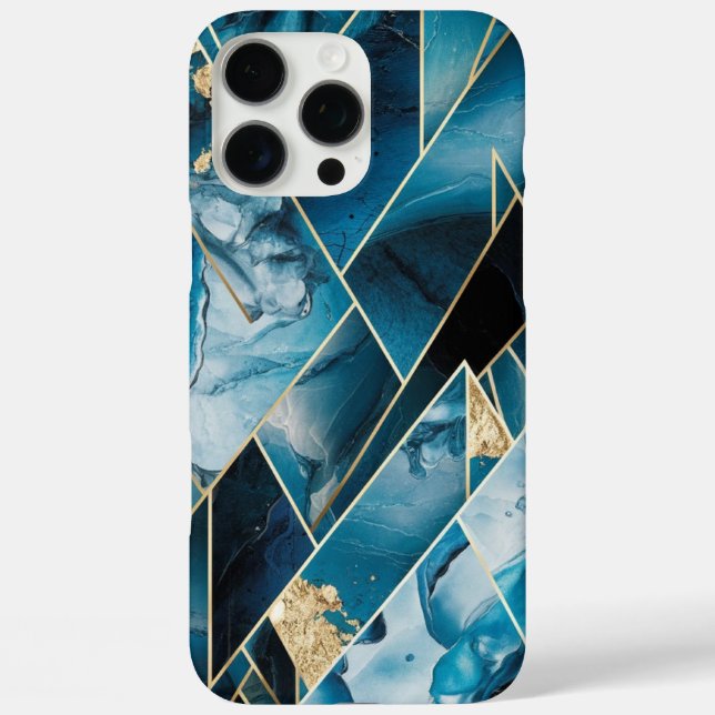 iPhone 16 Pro Max Copper elegante | Opulento femenino Funda de oro V (Reverso )