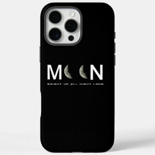 iPhone 16 Pro Max El funda de la luna de la noche negra
