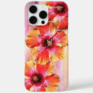 iPhone 16 Pro Max Funda de teléfono celular de flor de hibisco hawai