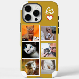 iPhone 16 Pro Max Funda de teléfono con collage de fotos de gato per