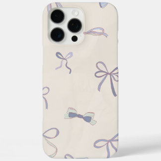 iPhone 16 Pro Max Funda de teléfono con lazo rosa – Diseño de lazo l