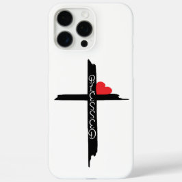 iPhone 16 Pro Max Funda de teléfono cruz bendita