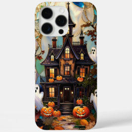 iPhone 16 Pro Max Funda de teléfono de casa embrujada de Halloween l