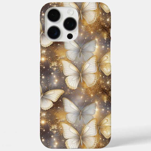 iPhone 16 Pro Max Funda de teléfono de mariposa brillante (Reverso )