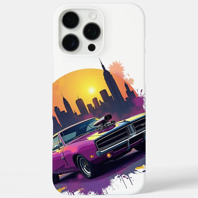 iPhone 16 Pro Max Funda de teléfono de Muscle Car con grafitis (Reverso )