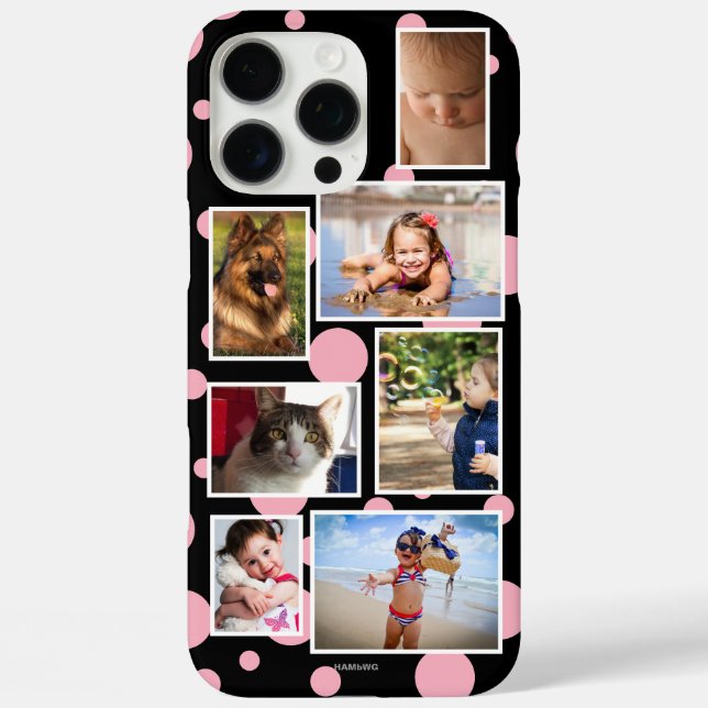 iPhone 16 Pro Max Funda de teléfono de varias fotos con lunares  HAM (Reverso )