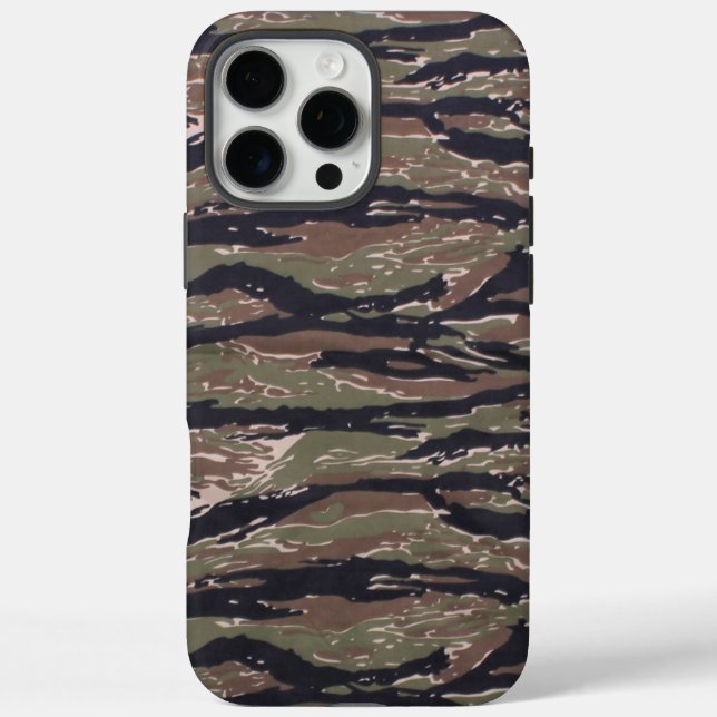 iPhone 16 Pro Max Funda del patrón de patrón de camuflaje de tiras d (Reverso)