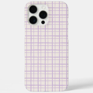 iPhone 16 Pro Max Funda Minimalista de Cuadrícula Temblorosa Dibujad