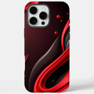 iPhone 16 Pro Max Funda para móvil con gradiente 3D rojo y negro-Ma