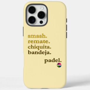 iPhone 16 Pro Max Funda para teléfono de Padel - Personaliza Palabra