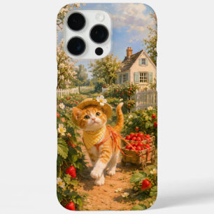 iPhone 16 Pro Max Funda para teléfono Jardín de Fresas en Primavera