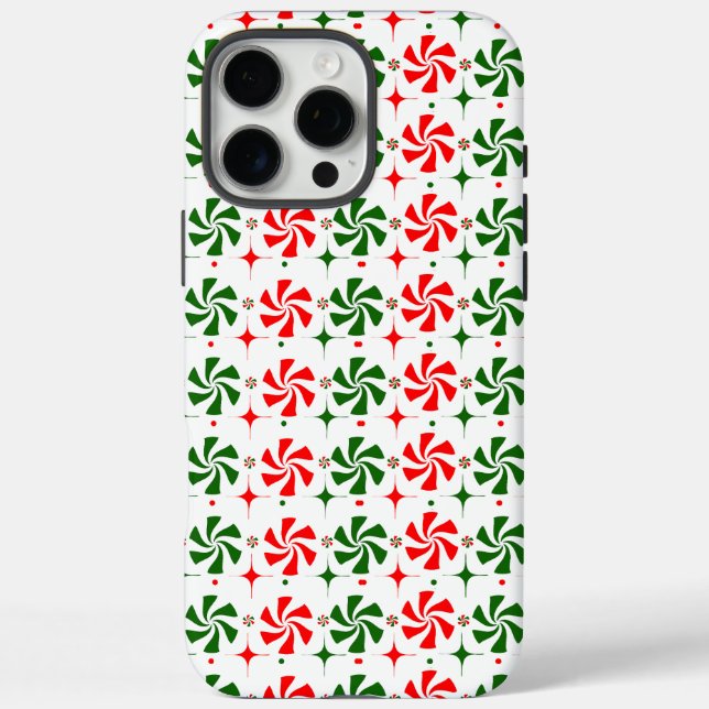 iPhone 16 Pro Max Navidades Peppermint Candy Funda (Reverso)