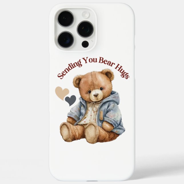 iPhone 16 Pro Max Teddy Bear Hug Funda de teléfonos celulares (Reverso )