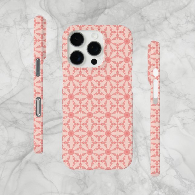 iPhone 16 Pro Patrón único, salmón rosa y pálido, Funda celular (Original abstract pattern designed for iPhone Case-Mate. Available for all device models. )