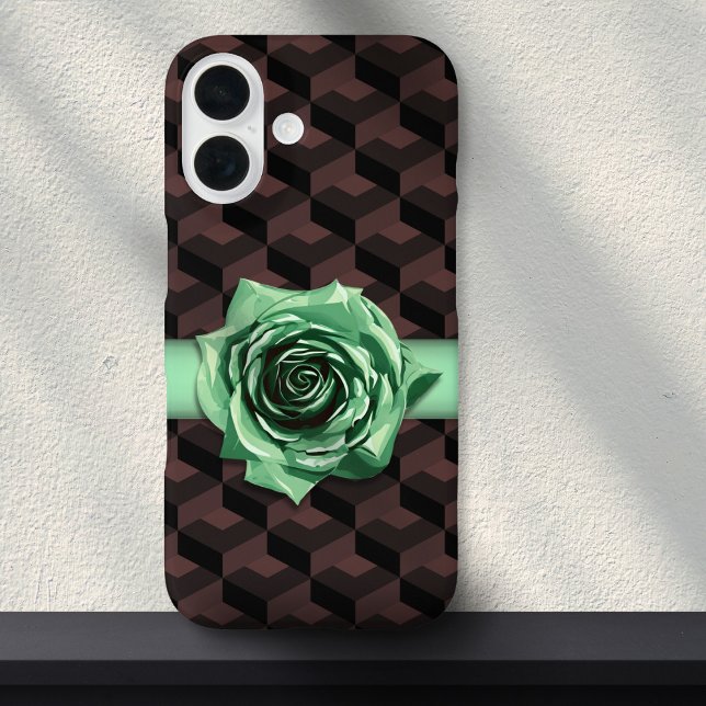 iPhone 16 Rosa retro moderno  geométrico Choker Funda maxima (Subido por el creador)