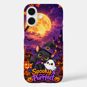 iPhone 16 Spooky & Purrfect – Funda de teléfono de gato de H