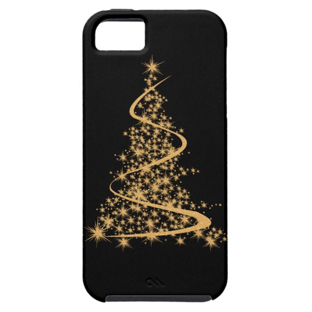 iPhone 5 Funda Glitzy Gold y Black (Atrás)