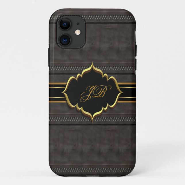 iPhone 5 Funda-Mate Funda Gold Black Ante look (Reverso)
